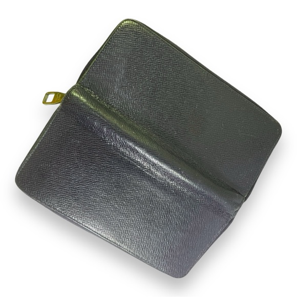 LOUIS VUITTON Navy Blue Credit Card Wallet Brilliant Silver Tone Hardware - Picture 8 of 16